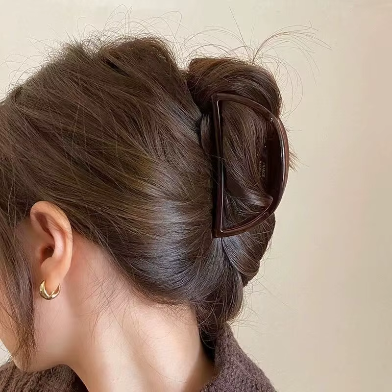 Casual Hollow Acetic Acid Grip Large Meatball Hair Claw Hair Accessories