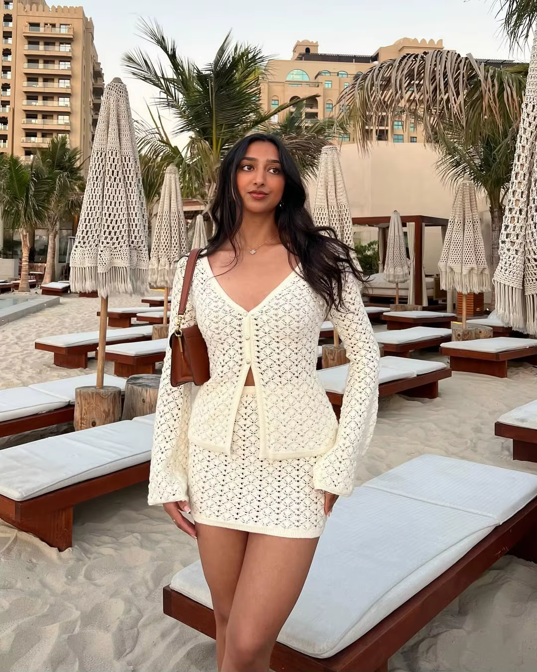 Casual Knitted Blouse Cardigan Top Slim Short Skirt Bikini Suit Beach Vacation Dress - Image 2