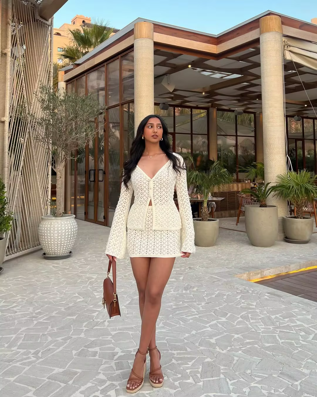 Casual Knitted Blouse Cardigan Top Slim Short Skirt Bikini Suit Beach Vacation Dress