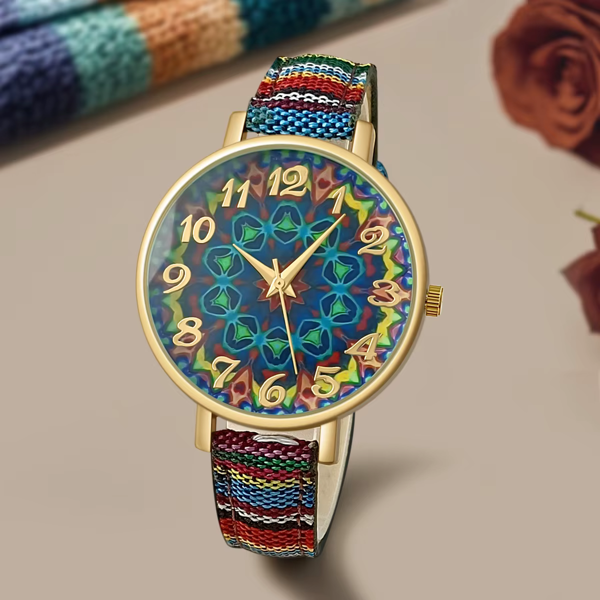 Casual Leather Buckle Alloy Quartz Wristwatch