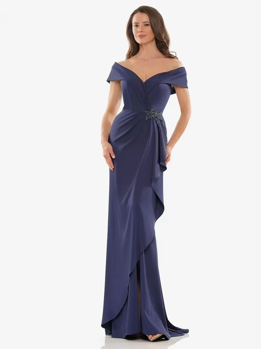 Casual Off-The-Shoulder Mermaid Applique Floor-Length Sleeveless Dresses