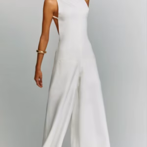 Casual Square Neck Sleeveless High Waist Solid Minimalist Slimming Jumpsuits