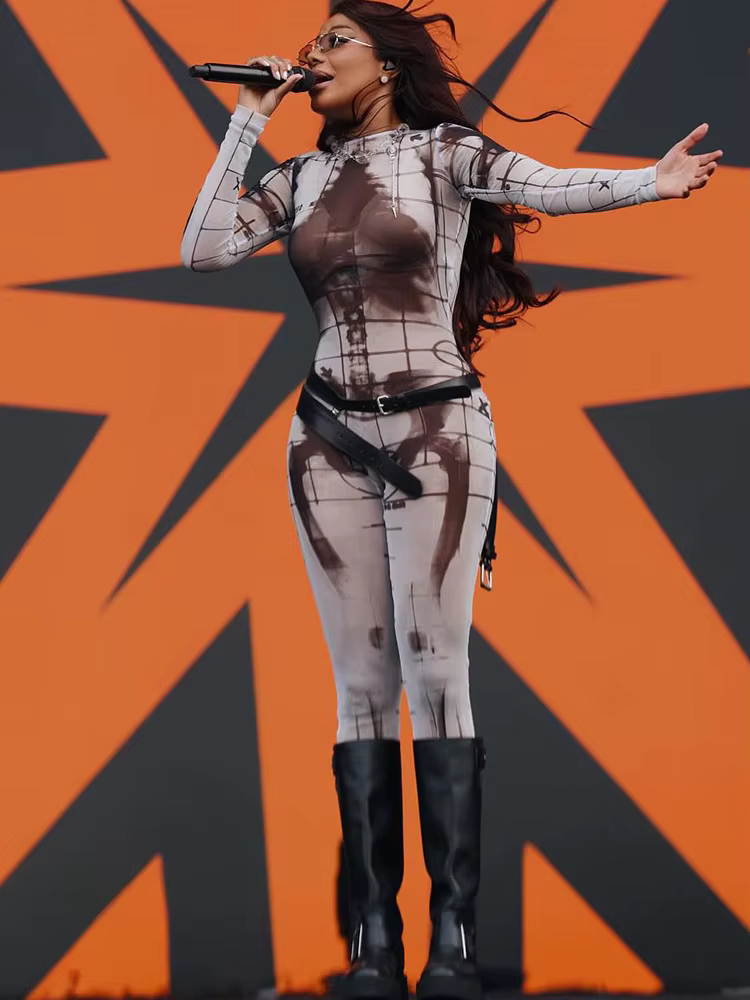 Classic Mesh Full Sleeve Round Neck Skinny Overalls Mujer Trend Jumpsuits