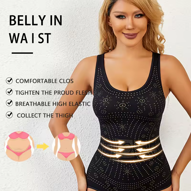 Corset Underwear Tank Top Seamless Bodysuit Printed Tummy Control Shapewear - Image 2