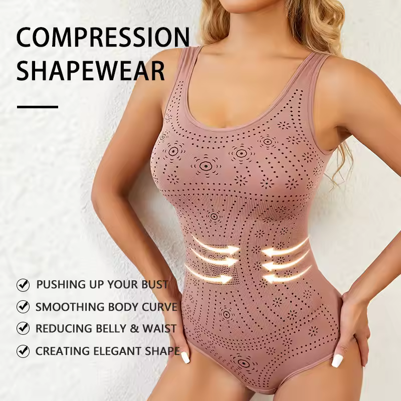 Corset Underwear Tank Top Seamless Bodysuit Printed Tummy Control Shapewear - Image 3