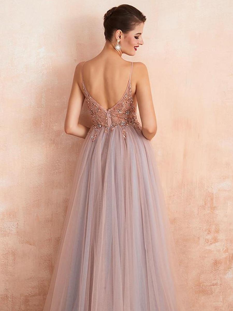 Elegant A-Line Floor-Length Zipper Chiffon Bridesmaid Dresses - Image 3