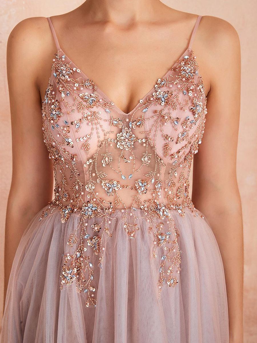 Elegant A-Line Floor-Length Zipper Chiffon Bridesmaid Dresses - Image 4