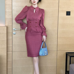 Elegant Fashion Formal Occasion 2-Piece Flare Sleeve Slim Pencil Short Mini Dress