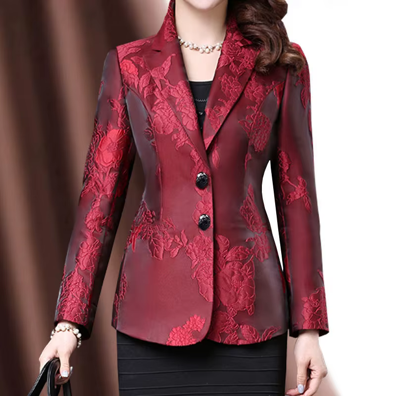 Elegant Loose Temperament Button Intellectual Generous Notched Tops - Image 6