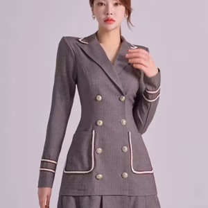 Elegant Office Lady synthetic fiber Formal Long Sleeve Slim Mini Dress