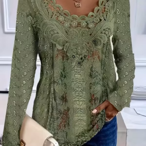 Elegant Temperament Long sleeve Fashion Loose T-Shirt