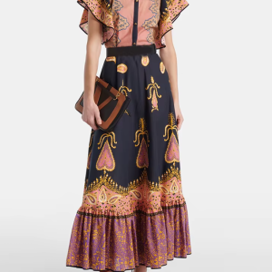 Fashion Loose Spliced Lace Up Round Neck Sleeveless Patchwork Printing Dress