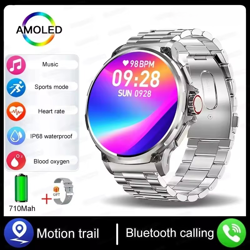 GPS Track Bluetooth Call 710 Mah Large Battery Sports Fitness smartwatch