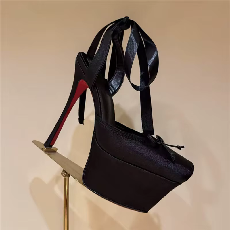 Lace-Up Square Toe Thin Heels Platform Pumps Pleated Slingback Wedding Luxury Sandals