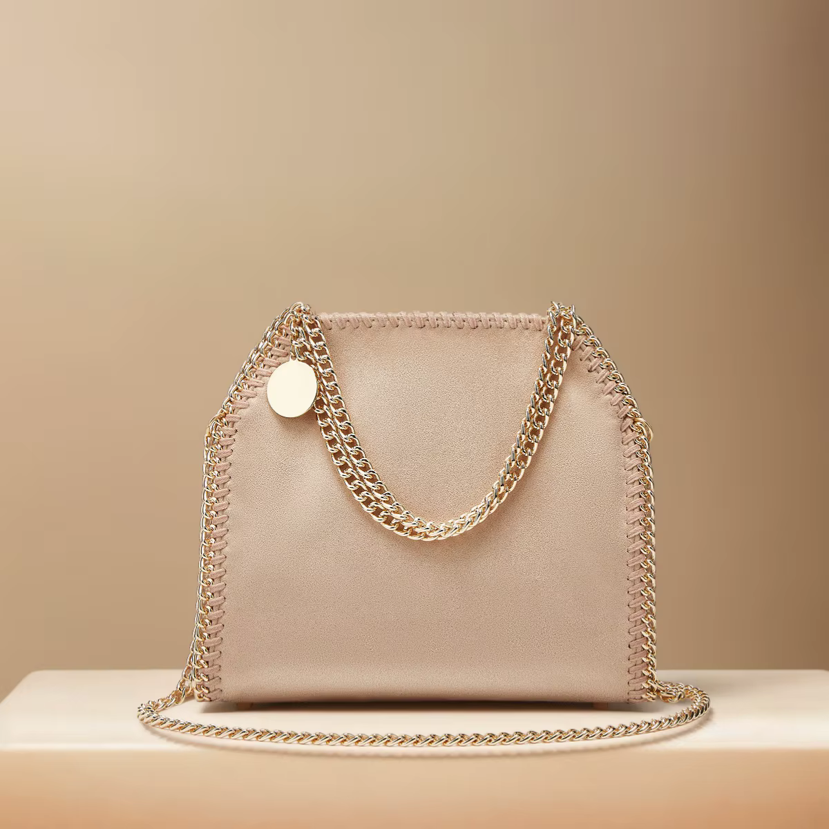 Luxury Single Cross Chain Shoulder Metal Decoration Square Handbag