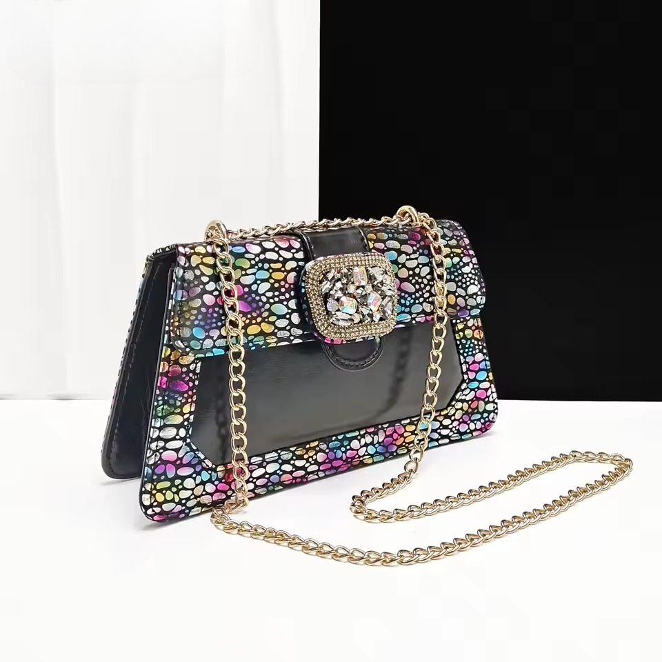 Square Toe Sandals With Matching Handbag Set Perfect for Weddings and Parties - Image 2