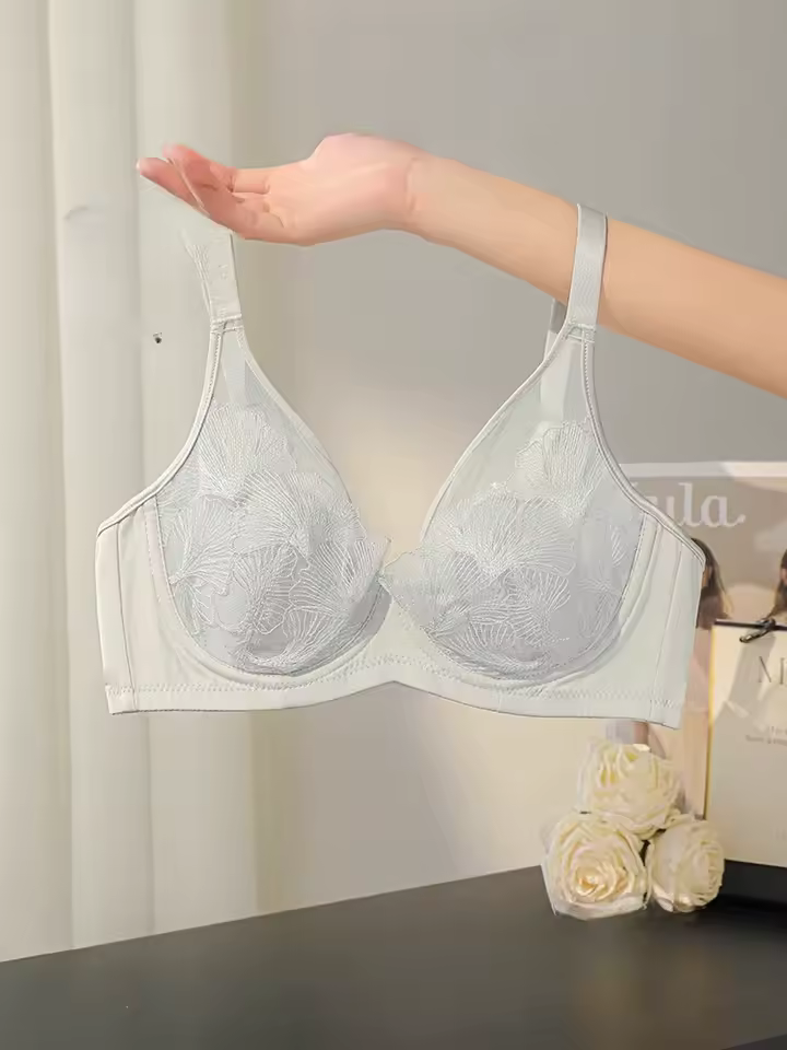 Rabbit Ears Cup Ultra-thin Underwear Big Breasts Show Small Anti-sag Bra - Image 7