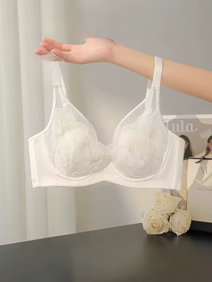 Rabbit Ears Cup Ultra-thin Underwear Big Breasts Show Small Anti-sag Bra - Image 6