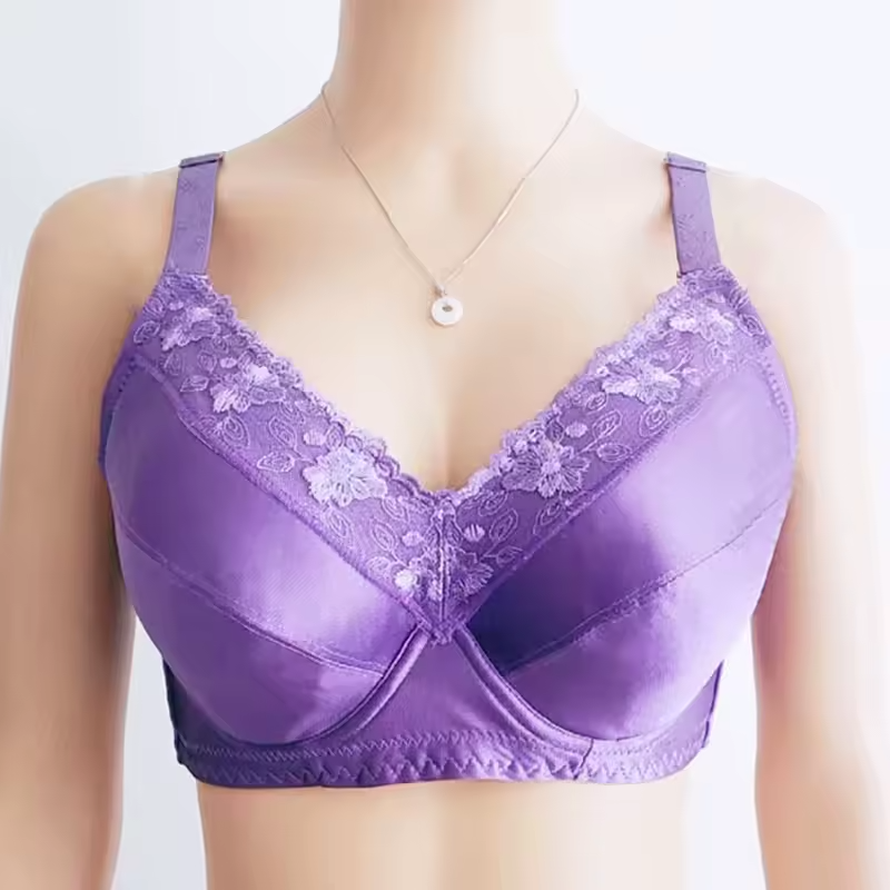 Seamless Full Coverage Underwire Plus Size Lingerie Push Up Minimizer Bra - Image 5