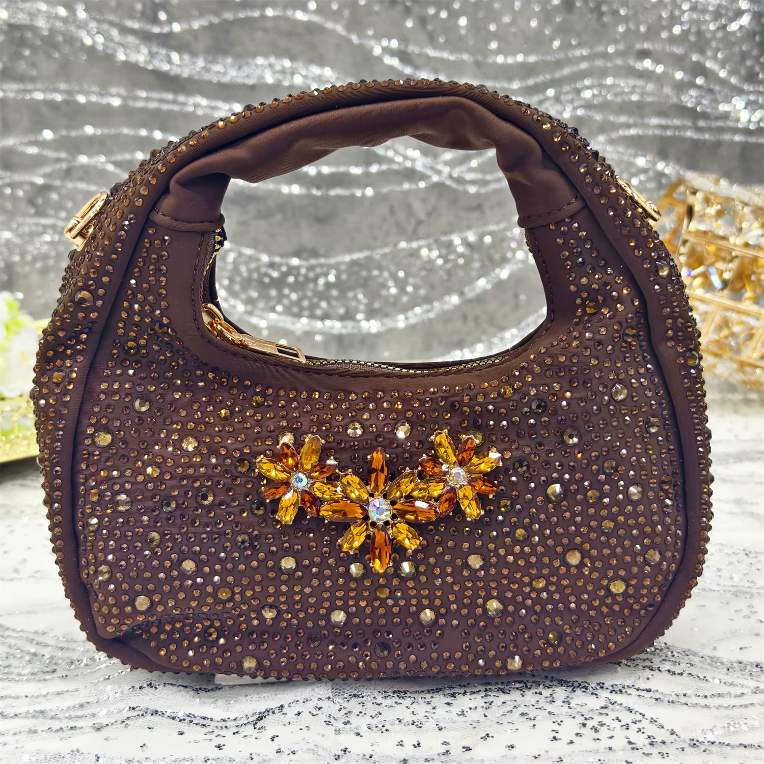 Special Design Pointy Toe Party High Heels And Exquisite Clutch Bag - Image 12