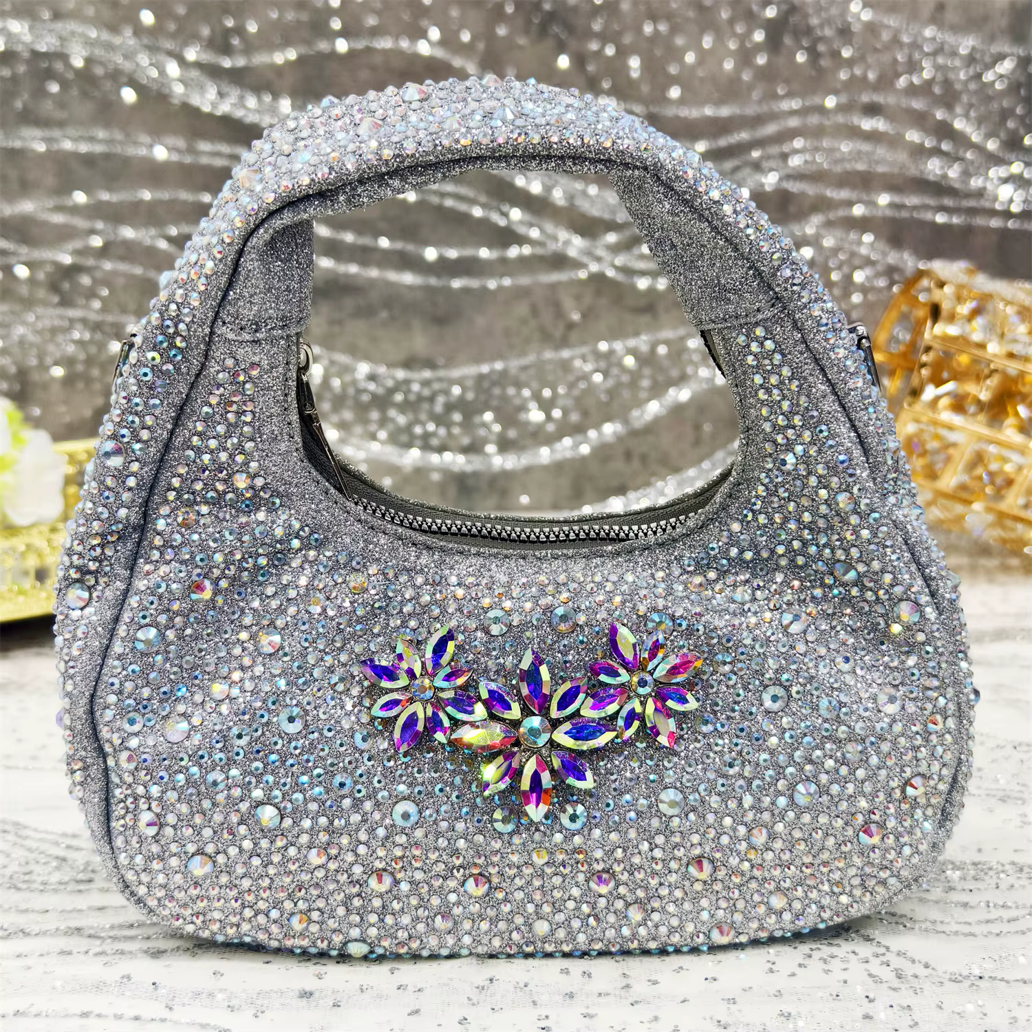 Special Design Pointy Toe Party High Heels And Exquisite Clutch Bag - Image 18