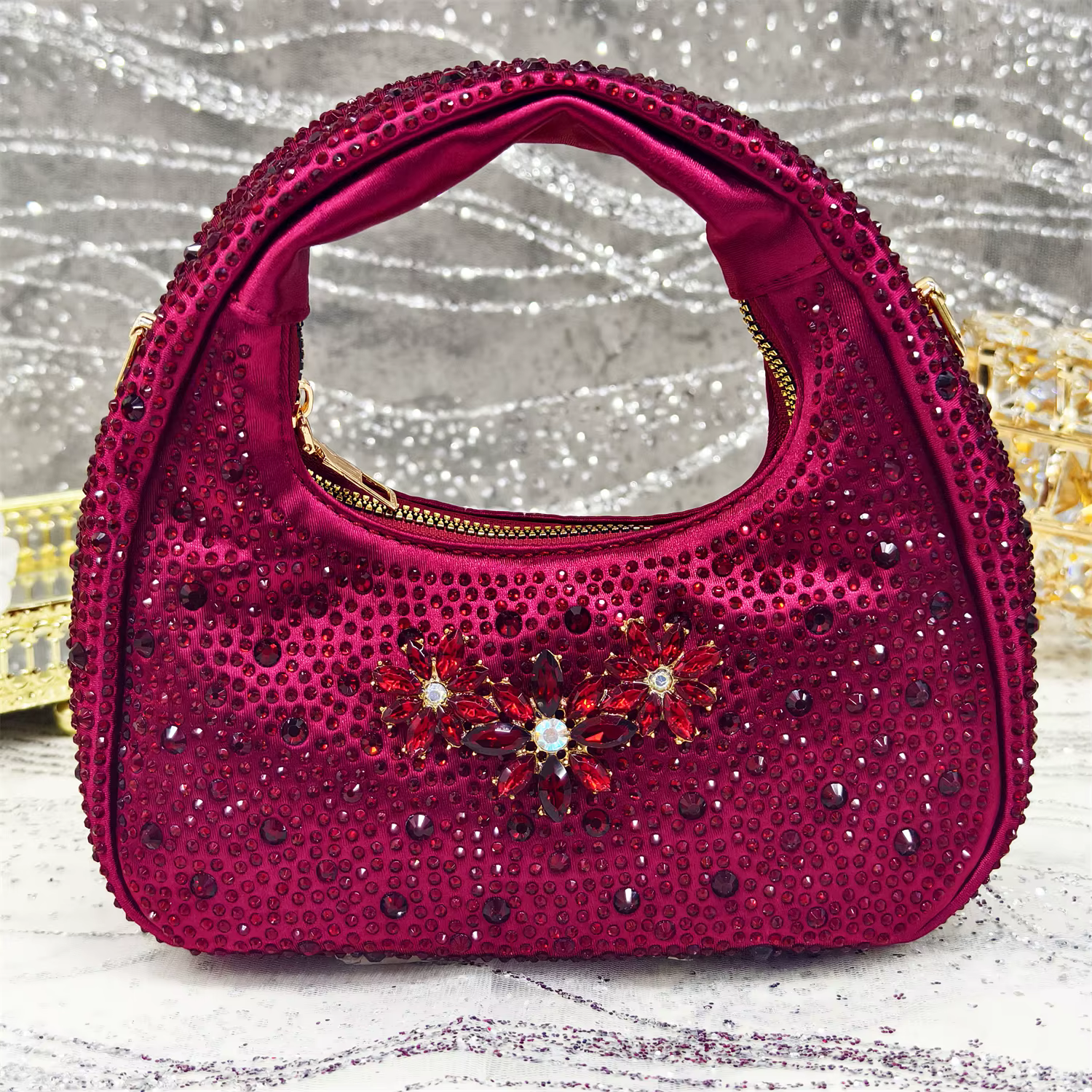 Special Design Pointy Toe Party High Heels And Exquisite Clutch Bag - Image 9