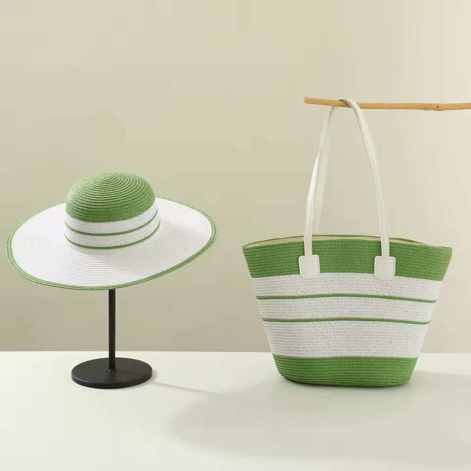 Travel Beach Outdoor Sun Hat Straw Hat Bag Set - Image 5