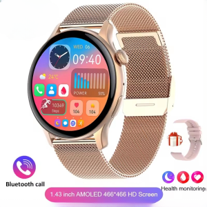 Casual Screen Always Show Time Health Tracker Voice Calling Smart Watch