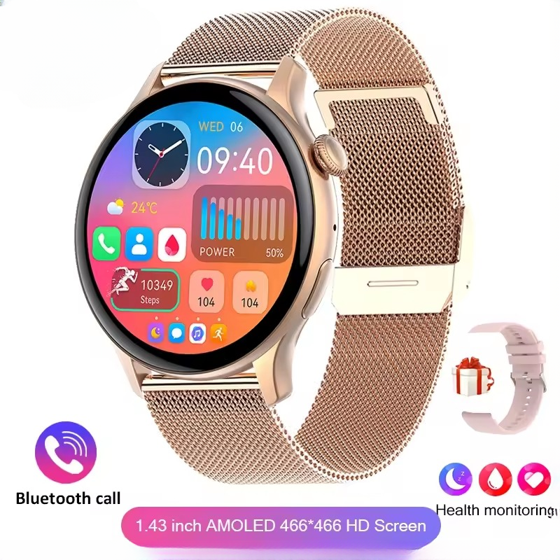 Casual Screen Always Show Time Health Tracker Voice Calling Smart Watch