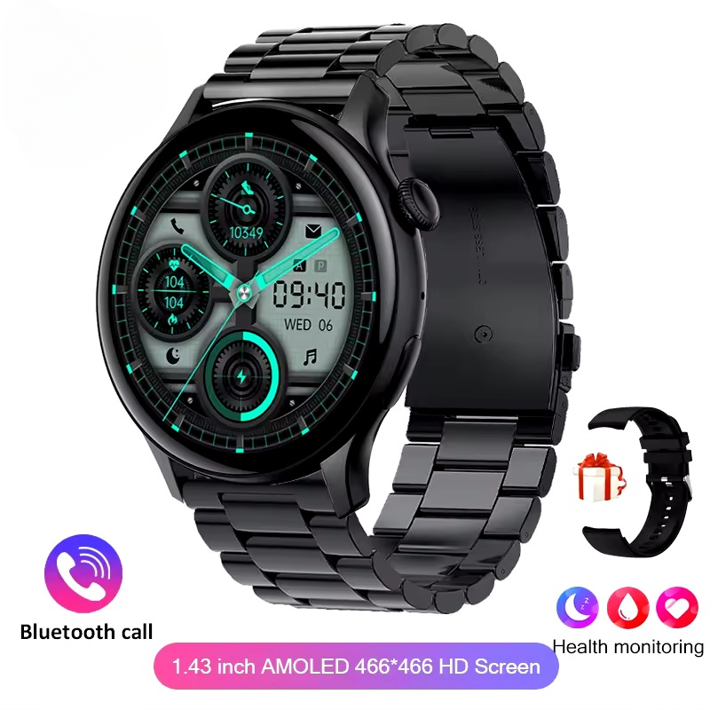 Elegant Screen Always Show Time Health Round Smart Watch - Image 2