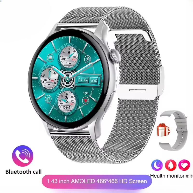 Casual Screen Always Show Time Health Tracker Voice Calling Smart Watch - Image 2
