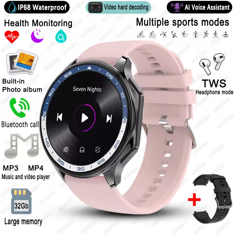 Casual 3D Surround Vision Player TWS Earphones For OPPO Smartwatch - Image 3