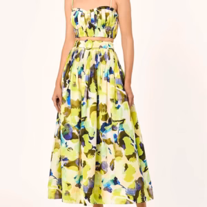 Casual Backless Tunic Tops And High Waist Long Skirts Two Piece Sets