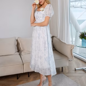 Casual Floral Off Shoulder Beach Style Short Sleeve Bodycon Bandage Midi Dress