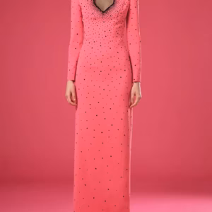 Casual Heart Shaped Hollowed Out Backless Diamonds Long Maxi Dress