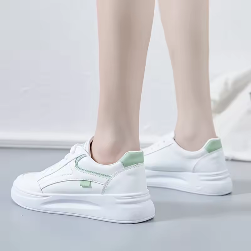 Casual Skateboarding PU Leather Lace-Up Breathable Sneakers - Image 6