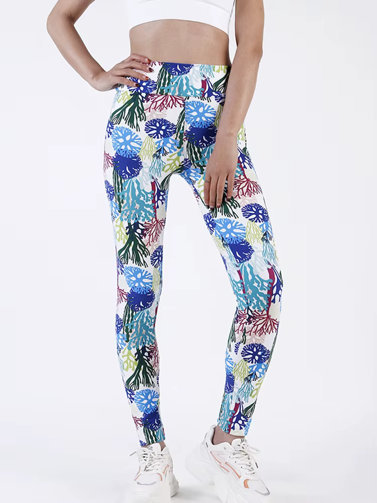 Casual Printed Elastic Workout High Waist Fitness Leggings