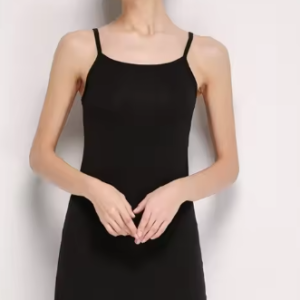 Casual Shoulder-Straps Long Under Dress Solid Underskirt Inner