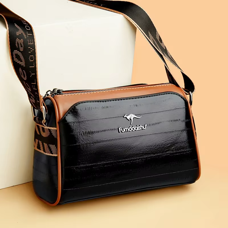 Casual Soft Leather Interior Slot Pocket Crossbody Bag - Image 2