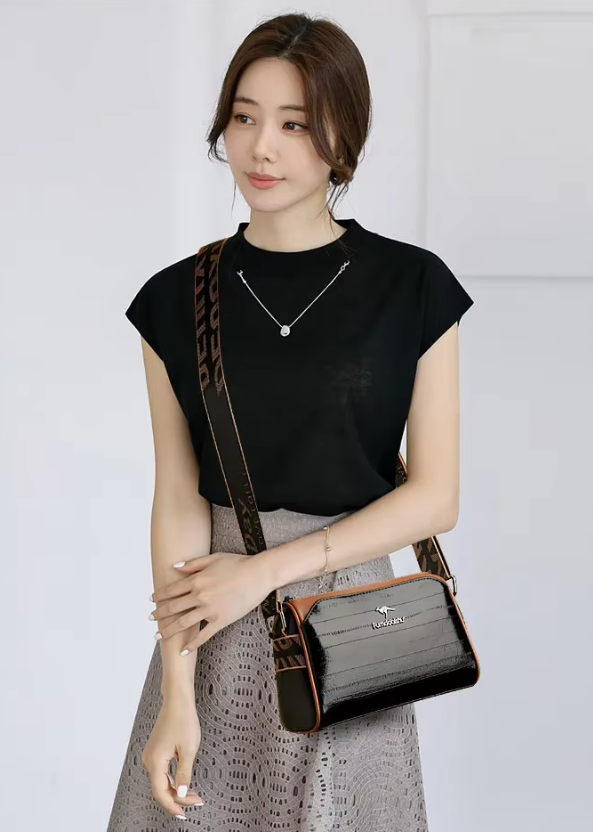 Casual Soft Leather Interior Slot Pocket Crossbody Bag
