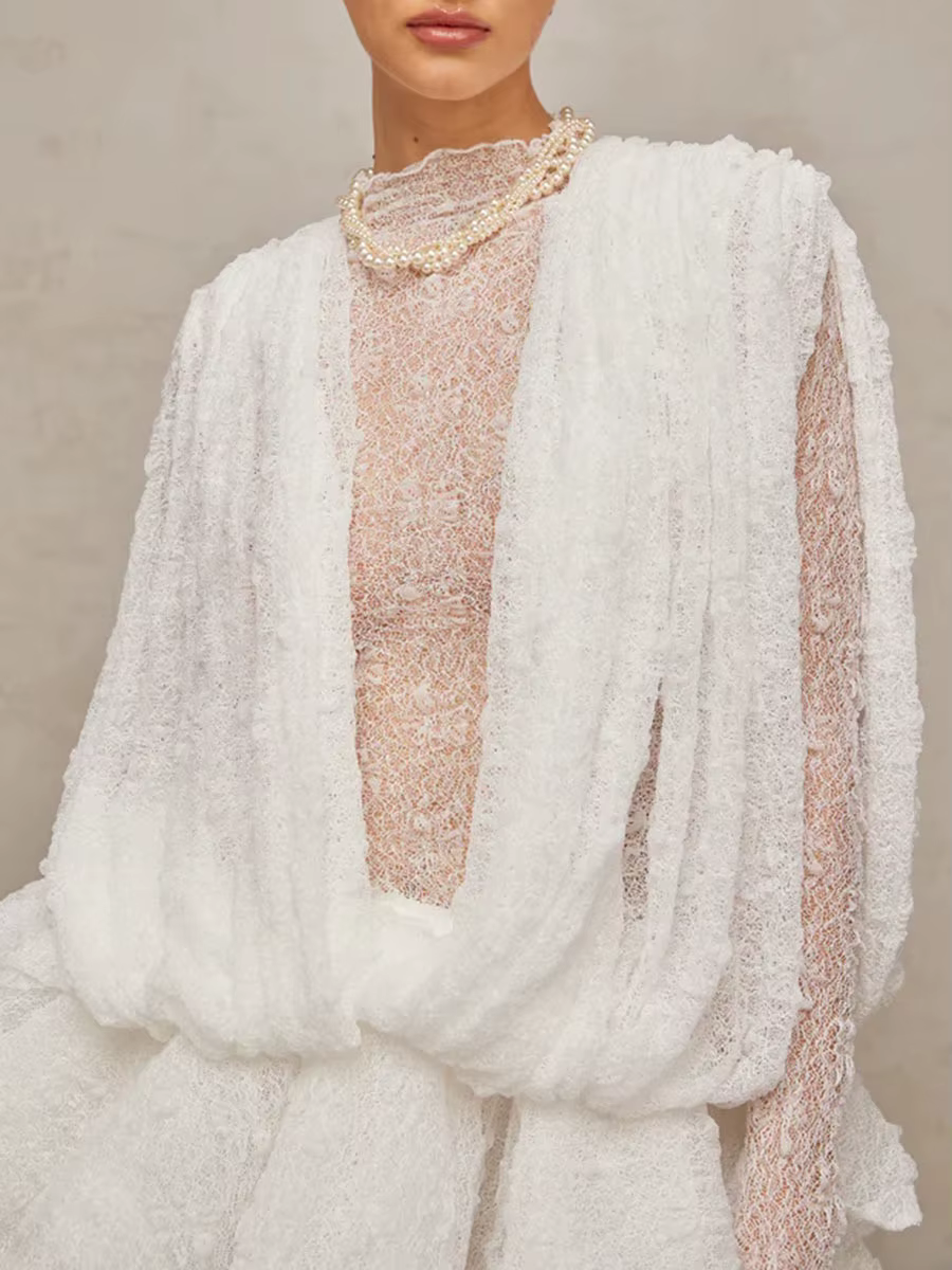 Casual Solid O Neck Long Sleeve High Waist Temperament Loose Chic Mini Dresses - Image 4