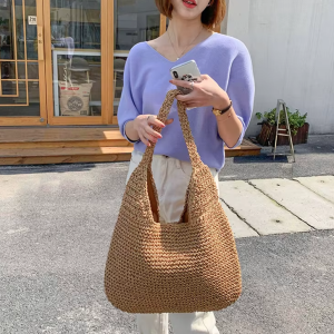 Casual Straw Wicker Woven Handmade Beach Large Totes Bohemia Handbags