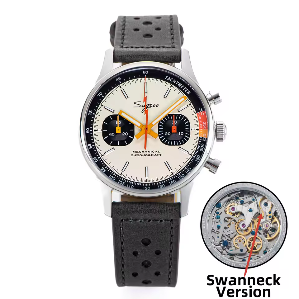 Casual Swanneck Movement Pilot Sapphire Crystal Racing Mechanical Wristwatches