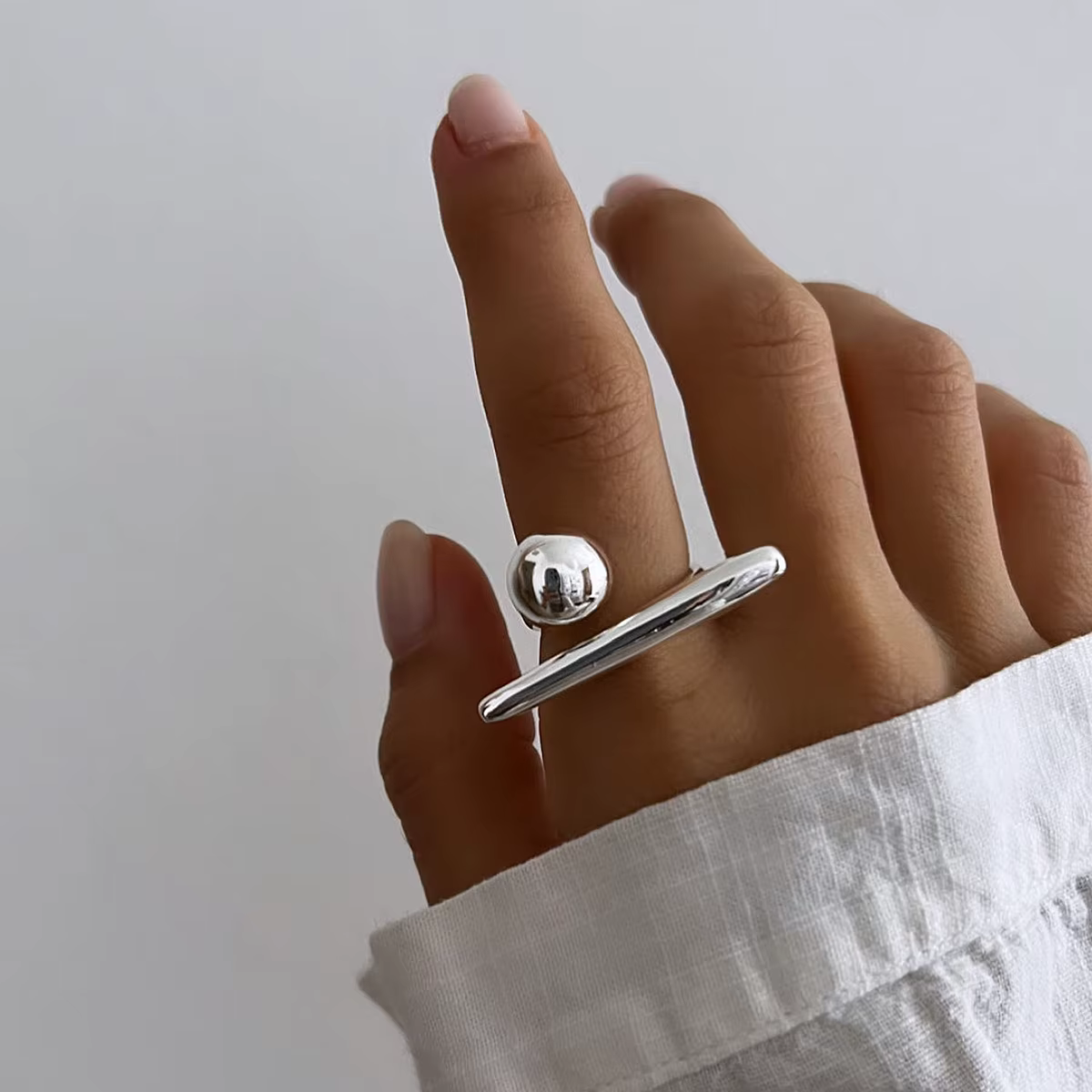 Chic Stainless Steel Personality Minimalist Classy Unique Finger Waterproof Ring