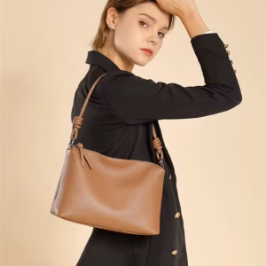 Cowhide Genuine Leather Underarm Shoulder Boston Bags