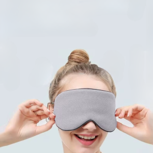 Cute Ice Silk Warm And Cool Dual Use Adjustable Travel Sleep Shade Sleeping Eye Mask