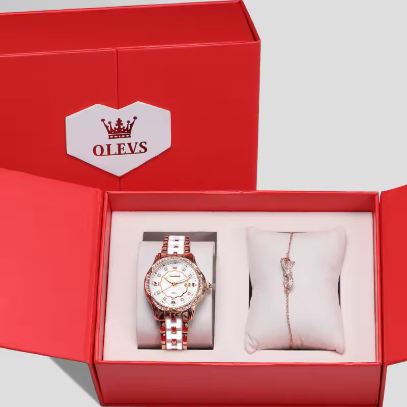 Elegant Ceramic Bracelet Waterproof Quartz Fashion Wristwatch - Image 6