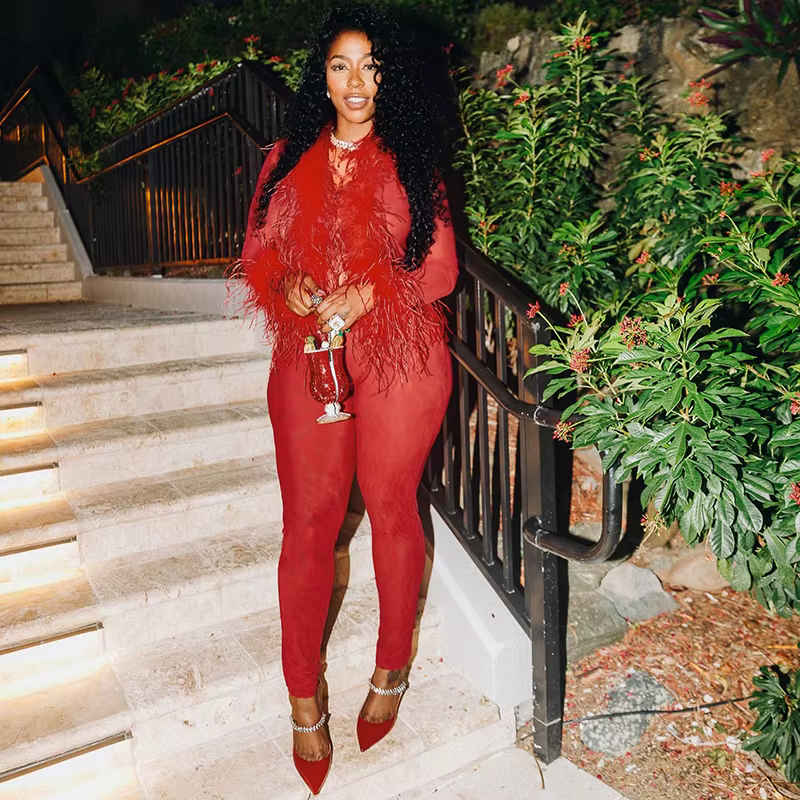 Elegant Patchwork Full Sleeve Tops and Leggings Matching Coquette Two Piece Sets - Image 9