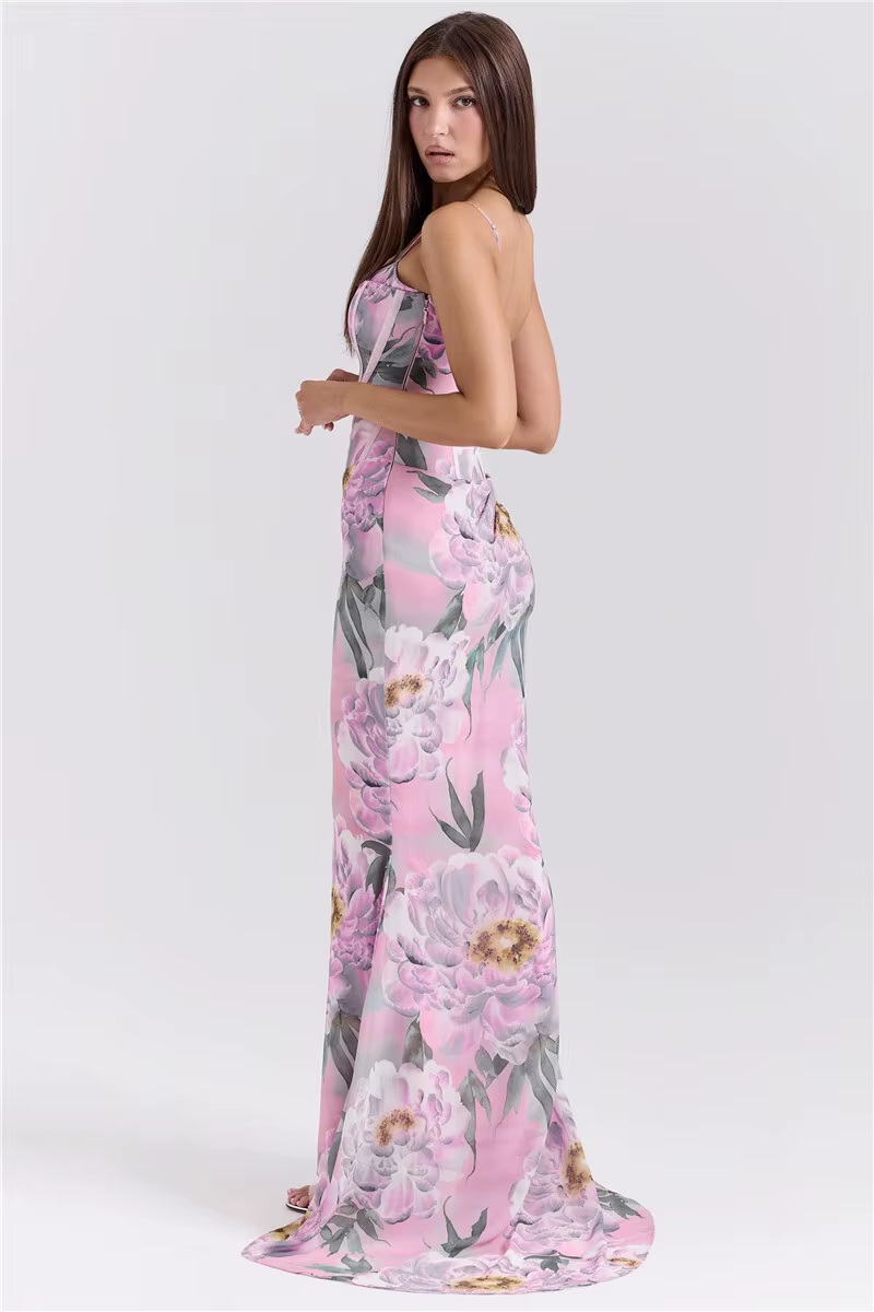 Elegant Spaghetti Strap Floor-Length Backless Sleeveless Maxi Dress - Image 6