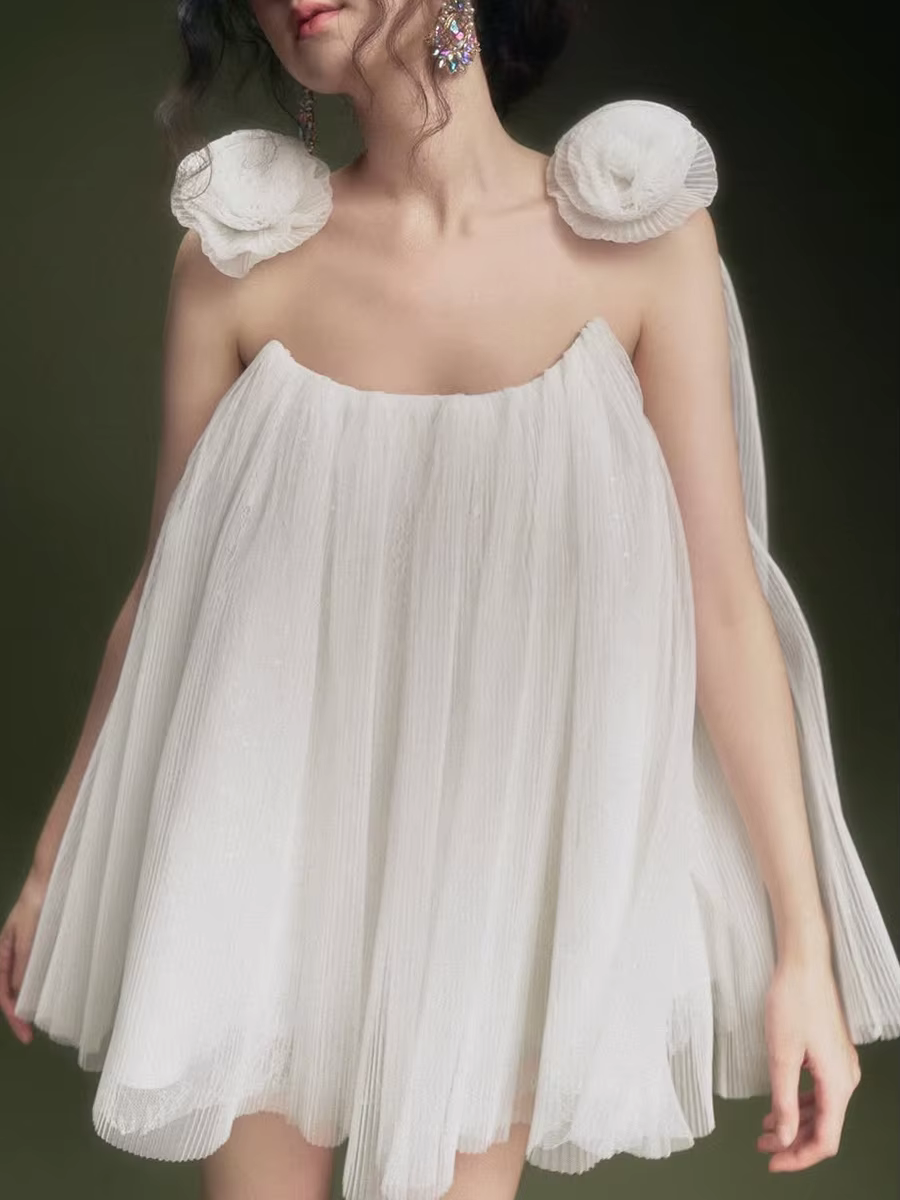 Elegant Strapless Sleeveless High Waist Temperament Mini Dresses